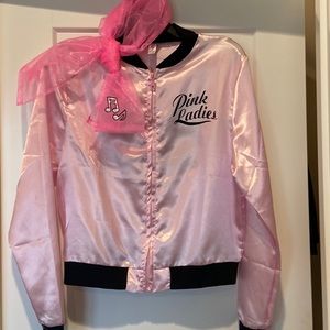 Grease Pink Ladies Jacket and Neck Scarf